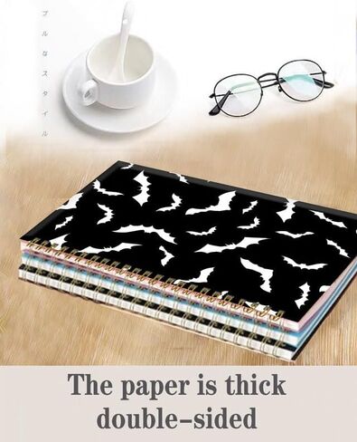 Spiral Journal Notebook,A5 Hardcover Lined Journals for Women Girl 6 x 8.3 in,120 Pages Thick Paper,Cute College Ruled Writing Notebook for Gifts Office Work School(Blue Butterfly) in Kuwait