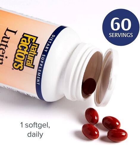 Natural Factors, لوتين 40 ملغ، دعم مضاد للأكسدة لصحة العيون والبشرة مع الزياكسانثين، 60 كبسولة هلامية in Saudi Arabia