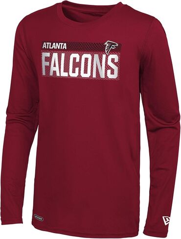 New Era NFL Men's Grids Dri-Tek Cool Heathered Grey Long Sleeve T-Shirt, Adult Football Tagless T-Shirt in Saudi Arabia