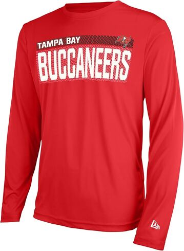 New Era NFL Men's Grids Dri-Tek Cool Heathered Grey Long Sleeve T-Shirt, Adult Football Tagless T-Shirt in Saudi Arabia