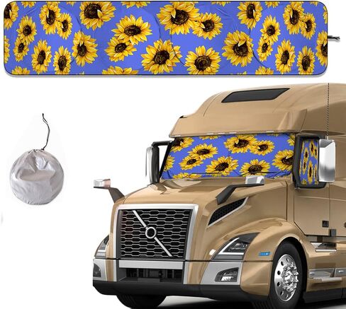 [2024 Upgrade] TDCQQGQQ Van Gogh Starry Sky Semi-Truck Sun Shade for Windshield and Side Windows, UV Protective for Truck Windshield Coverage to Block UV/Sun Heat Rays, for Commercial & Big Rig Truck in Saudi Arabia