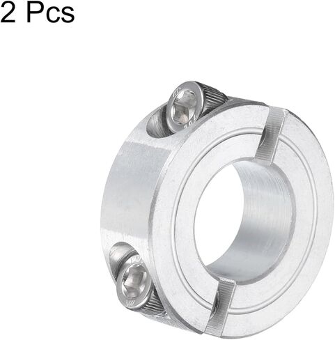 uxcell 2 قطعة مشبك مزدوج على طوق عمود لعمود 3/4 بوصة، طوق تثبيت من قطعتين 1-1/2 بوصة OD، سمك 1/2 بوصة، مجموعة سبائك الألومنيوم مشبك طوق مقسم المسمار in Kuwait