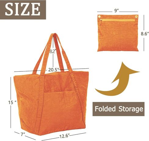 حقيبة حمل كبيرة من VODIU للنساء، حقيبة كتف للسفر بمقبض علوي سحابي in Kuwait