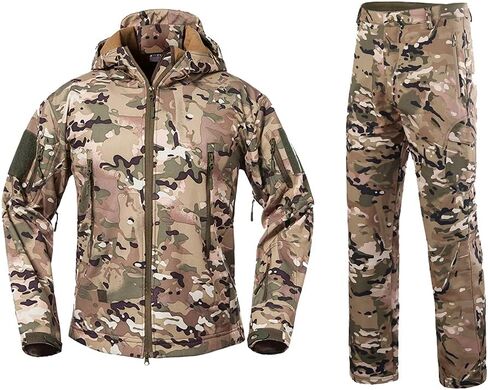 Lilychan Men’s Military Soft Shell Tactical Jacket and Pants Set Waterproof Snowboard Jacket Winter Snowsuit in Saudi Arabia