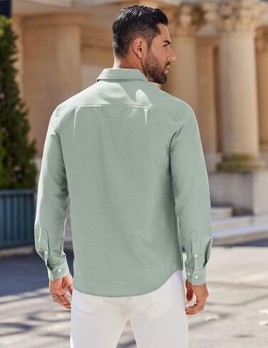 COOFANDY Mens Long Sleeve Button Down Shirt Casual Untucked Shirts for Men Oxford Dress Shirts in Saudi Arabia