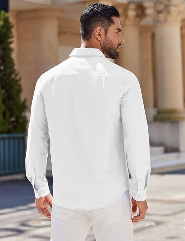 COOFANDY Mens Long Sleeve Button Down Shirt Casual Untucked Shirts for Men Oxford Dress Shirts in Saudi Arabia