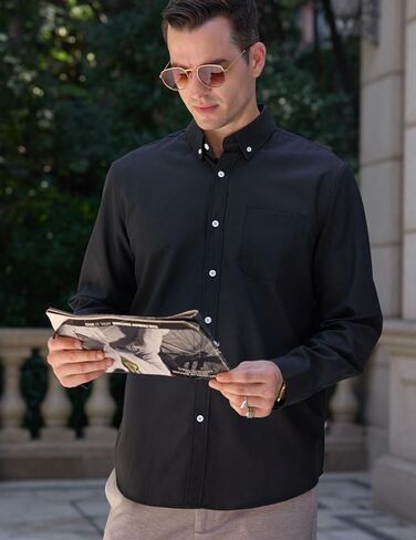COOFANDY Mens Long Sleeve Button Down Shirt Casual Untucked Shirts for Men Oxford Dress Shirts in Saudi Arabia