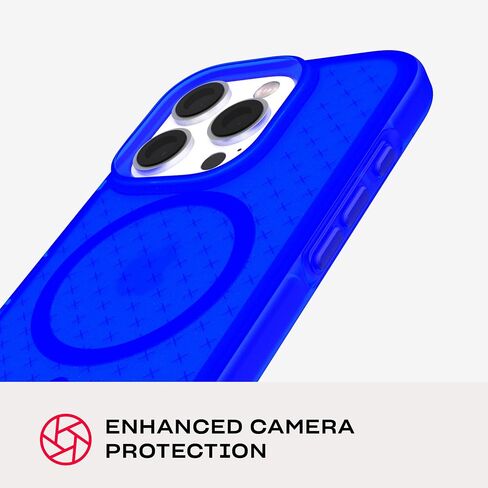 Tech21 EvoCheck لهاتف iPhone 16 Pro متوافق مع MagSafe - حافظة حماية من الصدمات - باللون الأزرق الكوبالت in Saudi Arabia