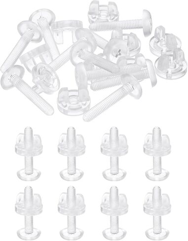 PATIKIL 22mm Chicago Screws, 10 Sets Plastic Binding Post Chicago Screw Screw Rivets Post for Acrylic Display Stand Scrapbook Photo Albums, Clear in Saudi Arabia