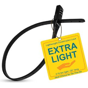 Lightweight zip tie bike lock [20" short & secure 3-digit Combination Bike Lock] - compact & small cable lock as combo bike lock & helmet locks - bicycle accessories scooter stroller ski kids