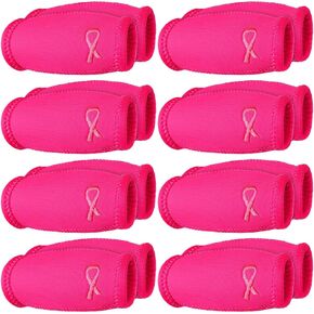 16 Pcs Breast Cancer Awareness Chin Strap Cover Pink Football Chin Strap Pads Pink Ribbon Helmet Chin Pad for Sports Youth Adults