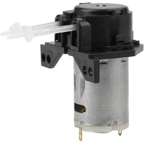 12V/24V DC Dosing Pump Self Priming Peristaltic Head Adjustable Direction with Connector For Aquarium Lab Chemical Analysis (Black-24v 13)