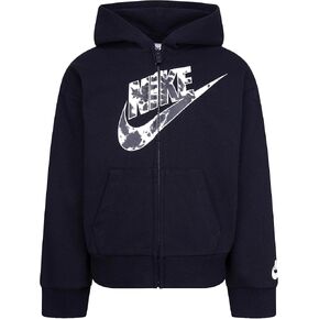Nike Girl's Cloud Wash Full Zip Hoodie (Toddler/Little Kids) Black 6X Little Kid