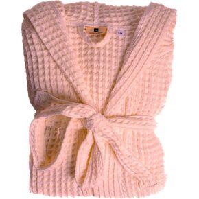 Luxury Waffle Robe with Hooded Unisex - Ultra Soft Turkish Cotton Cozy Full-Length Bathrobe for Womens & Mens