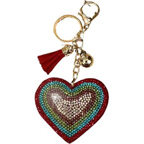 Popfizzy Crystal Keychains for Women and Girls, Bedazzled Purse Charms, Bling Backpack Accessories, Bag Charms, Handmade Gift