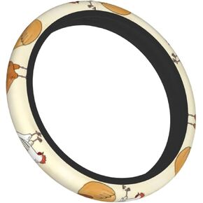 Potato Steering Wheel Cover,Warm in Winter and Cool in Summer,15 in Universal Accessory for Diverse Car Fashion Elastic Breathable Silicone Anti-Slip Decor Cover for Men Women