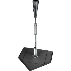 Batting Tee For Baseball And Softball With Traditional Home Plate Base,Alumium Stem,Handroll Rubber Top,Height Adjustable 24 to 46 inche For kids and Adults,Portable Baseball Tee Softball Tee