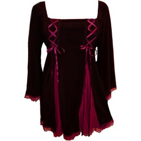 Dare to Wear Victorian Gothic Boho Women's Plus Size Gemini Princess Corset Top