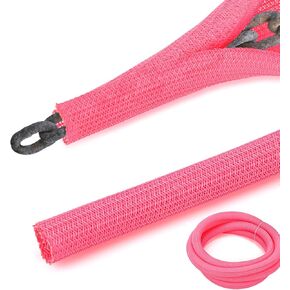 10 Ft High Visibility Chain Cover Kit High Visibility Yellow Cover Safety Barrier Cover for Both Indoor and Outdoor Environment (Orange)