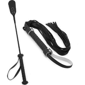 RIDIN Horse Crop 18" Whip 33" Equestrian Horse Crop Whip Leather Horse Whip - Crops for Horses