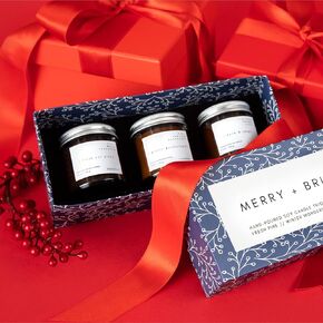 3 pcs Aromatherapy Scented Candles - Just Breathe Candles Gift Set for Women | Hand-Poured Soy Wax with Essential Oils, Glass Candle Set with Gift Box | High School Graduation Gifts for Her