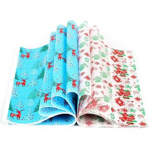 100 Pcs Christmas Wax Paper Sheets, Deli Paper Wrap Greaseproof Wrap Tissue for Fast Food Baking Cooking Frying