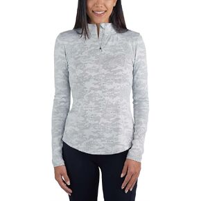 Spyder Ladies' Tech Quarter Zip Top Shirt (US, Alpha, Large, Regular, Regular, Gray) in Saudi Arabia