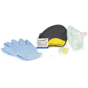 Laerdal CPR Pocket Mask, Oxygen Complete, Black Soft Case