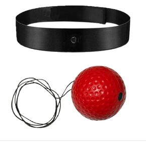 Boxing Reflex Ball, with Headgear and Reflective Elastic line, for strengthening The Body and Exercising Reaction Ability, Suitable for Teenagers - Black/Yellow/red