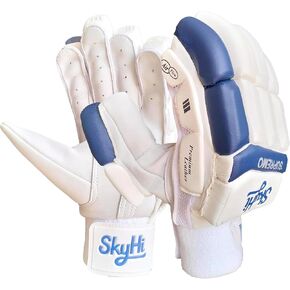 Supremo Cricket Batting Gloves for Batsman, Split Fingers, Stylish Design, Comfortable Grip, PVC Thumb Patch, & Breathable mesh for Ventilation for Mens Righ and Left Hand Batsman