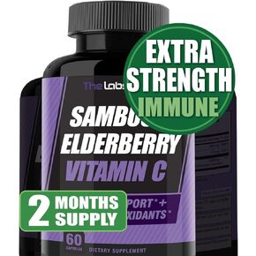 Season Change: Sambucus Elderberry Immune Support Supplement w/Elderberry Vitamin C & Zinc Support Immune & Respiratory Health & Increase Antioxidant, 2-Mons