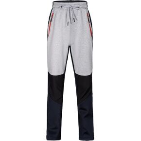 Little Donkey Andy Boys' Sweatpants, Moisture Wicking Kids Sport Pants, Active Patchwork Fabric Joggers(6-14)