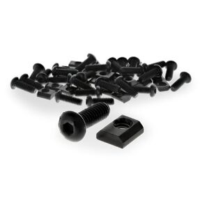 8020, 3479, 10 Series Bolt Assembly, 1/4-20 X 3/4" (.75") Button Head Socket Cap Screw (BHSCS) with Slide-in Standard Steel T-Nut T-Slot Hardware Fasteners Combo 80/20 (25)