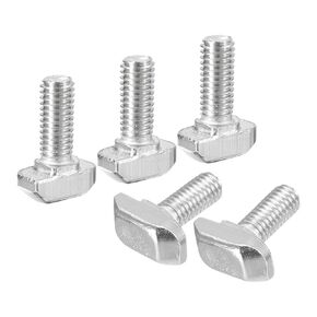 uxcell 30Pcs T-Slot Bolts, M6 x 25mm Hammer Head Bolt T Screw Drop-in Stud for 3030 Series T-Slot Aluminum Extrusion Profile, 304 Stainless Steel, Silver