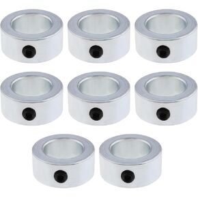 The Lord of the Tools 8PCS Shaft Collars 20mm Adjusting Rings Positioner Ring Galvanised Ring Depth Stop Collars with M6 Hex Socket Screws for Handcart Sack Truck Shaft