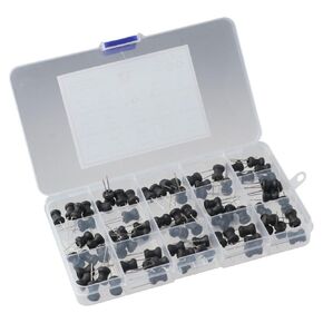 75pcs High Self-Resonance Power Choke Inductors, 15 Values Electrical Inductors, Coil Inductor Kit for Lighting Equipment, Power Switches