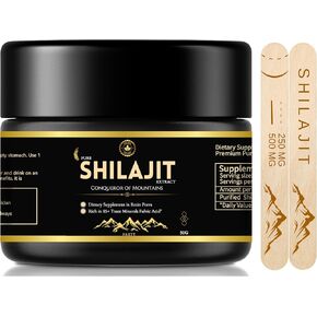 Shilajit Pure Organic Shilajit Resin – 100% Authentic Shilajit with 85+ Trace Minerals & Fulvic Acid. Boosts Energy, Enhances Immune Support, Promotes Vitality| Pure Himalayan Shilajit, 50 G