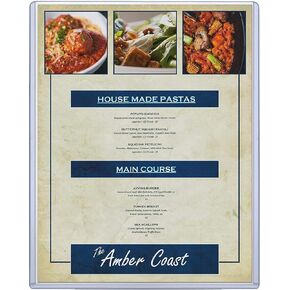 StoreSMART - Rigid Plastic Menu - 8.5" x 11" - 3-Pack - HPP812X11-MENU-3