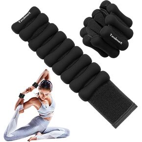 Ankle & Wrist Weights for Women and Men, Wearable Strong Arm & Leg Weights Set of 2 (1Lb Each), Adjustable Wrist Ankle Weights for Home Gym, Yoga, Walking, Running, Dance, Pilates, Cardio, Aerobics