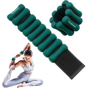 Ankle & Wrist Weights for Women and Men, Wearable Strong Arm & Leg Weights Set of 2 (1Lb Each), Adjustable Wrist Ankle Weights for Home Gym, Yoga, Walking, Running, Dance, Pilates, Cardio, Aerobics