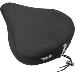 Bike Seat Cushion - Padded Gel Bike Seat Cover for Men & Women, Extra Padding Bicycle Saddle fit with Peloton/Spin Stationary Exercise/Mountain Road Cycling Bike