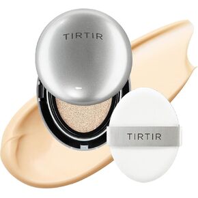 TIRTIR Aura Glow Cushion | Semi-Glow Finish, 72-Hour Radiance, Buildable coverage, Moisturized, Buildable skin, Korean Cushion, Mini (0.15 oz.), 17C Porcelain