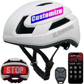 YouRfocus Shining LED Bike Helmet - Full-Color Smart Cycling Helmet with Remote Control, Shining Display App, Rechargeable Type-C, Customizable LED Display, Adjustable Fit, Helmets for Adults