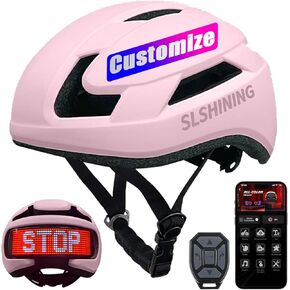 خوذة دراجة YourFocus Shining LED - خوذة ركوب الدراجات الذكية كاملة الألوان مع جهاز تحكم عن بعد، تطبيق عرض ساطع، نوع C قابل لإعادة الشحن، شاشة LED قابلة للتخصيص، مقاس قابل للتعديل، خوذات للبالغين in Kuwait