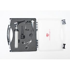 Veterinary Operating Otoscope ENT Diagnostic Set, Stainless Steel with LED Light, Professional Grade Diagnostic Kit