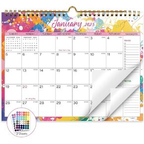 2025 Calendar 18 Month Wall Calendar 2025-2026, January 2025 to June 2026 Calendar with Julian Dates, 11" X 8.5" (2025-2026 Wall Calendar Colorful)