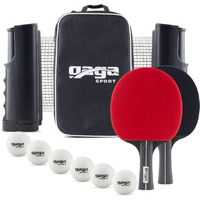 Gagasports Portable Table Tennis Set | Retractable Ping Pong Net for Game Tables (72" Wide) | Premium Paddles, 6-Star Balls, Storage Case | All-in-One Ping Pong Table Set for Family Fun, Gift