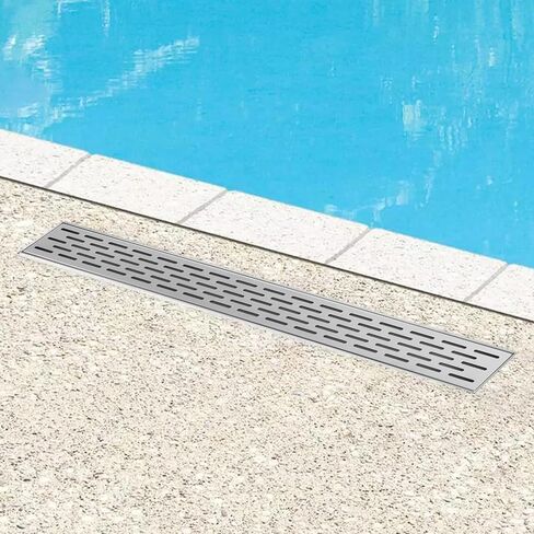 Sharp-tec Shower Drain, 32 inch Linear Shower Drain, Brushed 304 Stainless Steel Rectangular Shower Floor Drain with Adjustable Leveling Feet, Hair Strainer, cUPC Certified, ST-096-32S in Saudi Arabia