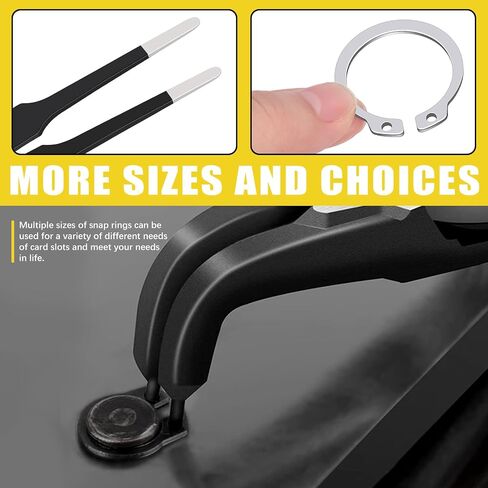 266Pcs 21 Sizes M4-M28 External Retaining Rings Assortment Kit, Circlip Retainer Rings, Circlip Snap Retaining C-Clips with Tweezer for Axles, Shafts and Other Moving Parts in Kuwait