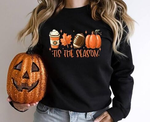 Susongeth Fall Sweatshirt for Women It's Fall Y'all Pumpkin Pullover Thanksgiving Pumpkin Graphic Long Sleeve Shirt Tops in Saudi Arabia